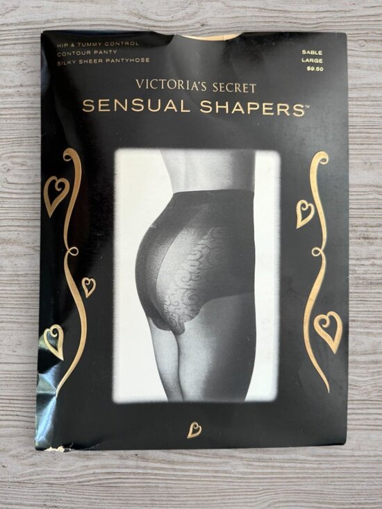 NWT Victorias Secret Sensual Shapers Sable Silky Sheer Control Pantyhose L - Picture 1 of 2